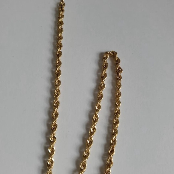 20” 14K Gold Chunky Rope Necklace - Picture 9 of 14